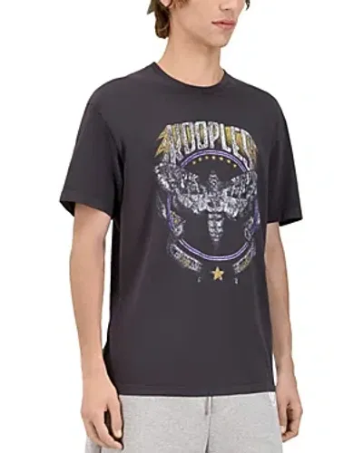 The Kooples Short Sleeve Graphic Crewneck Tee In Carbone