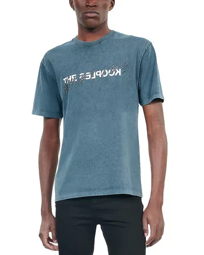 The Kooples What Is Cotton Studded Logo Graphic Tee In Dark Blue