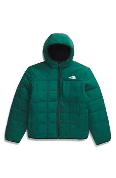 The North Face Kids' Shasta Water Repellent Reversible Hooded Jacket In Evergreen