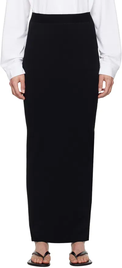 The Row Long Column Skirt In Black