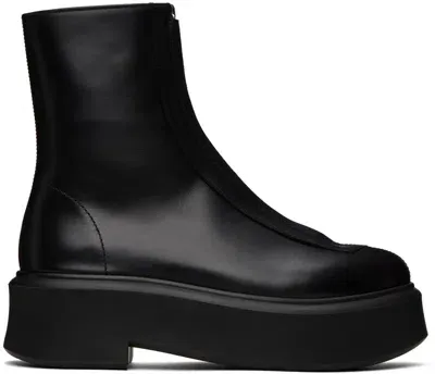 The Row Black Zipped I Boots