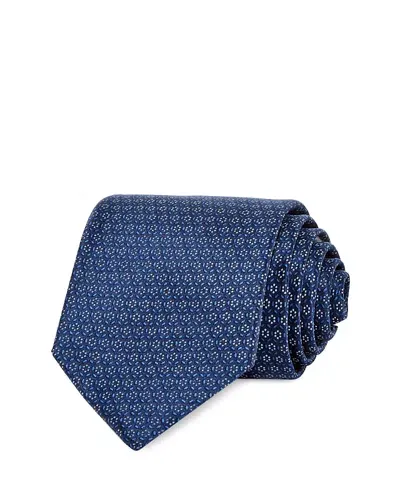 The Men's Store At Bloomingdale's Silk Classic Floral Grid Tie - Exclusive In Navy/blue