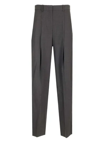 Theory Dbl Pleat Pant N.tra In Grey