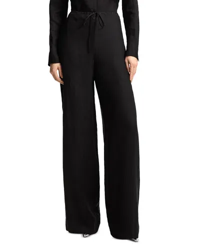 Theory Drawstring Hemp Pants In Black