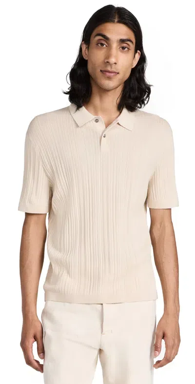 Theory Goris Textured Polo Sand