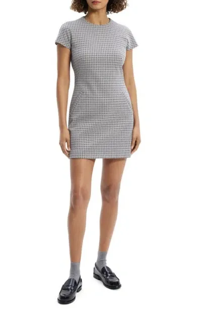 Theory Houndstooth Minidress In Cindr Mult