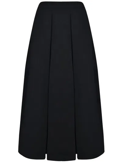 Theory Pleated Midi Skirt In Black