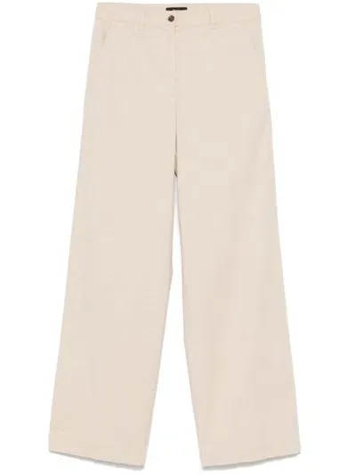 Theory Straight-leg Trousers In Neutral