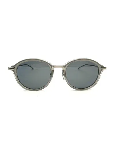 Thom Browne Eyewear Round Frame Sunglasses In Grey