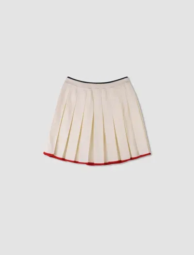 Thom Browne Pleated Mini Skirt In White