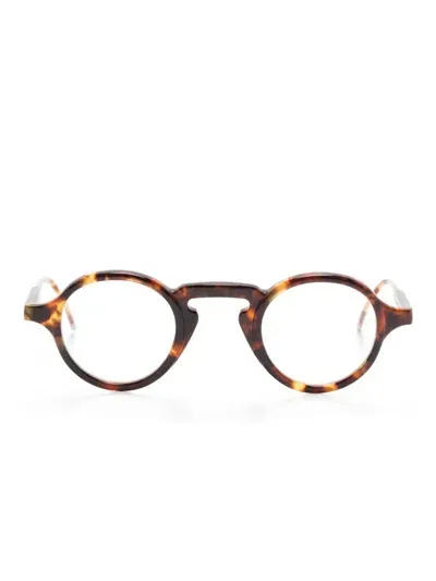 Thom Browne Round-frame Glasses In Brown