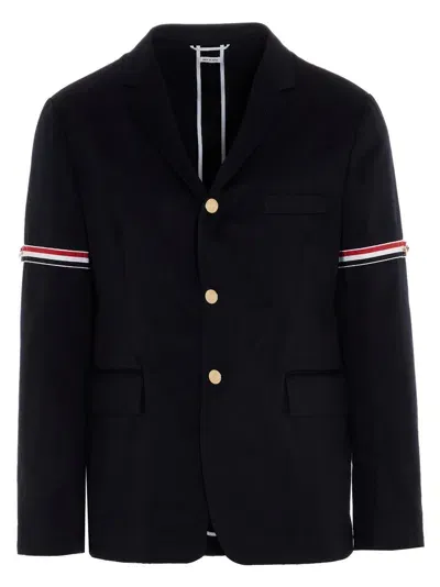 Thom Browne 'uncontructed Classic Sport' Blazer In Black