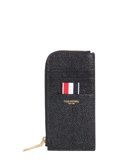 Thom Browne Zipped Wallet In Black