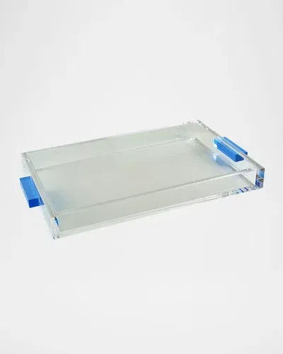 Tizo Clear Tray With Blue Handles