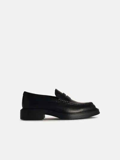 Tod's Black Leather Loafers