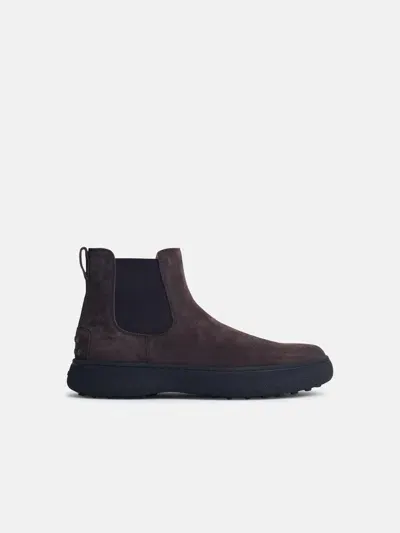 Tod's Brown Suede Ankle Boots