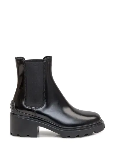 Tod's Leather Boot In Black