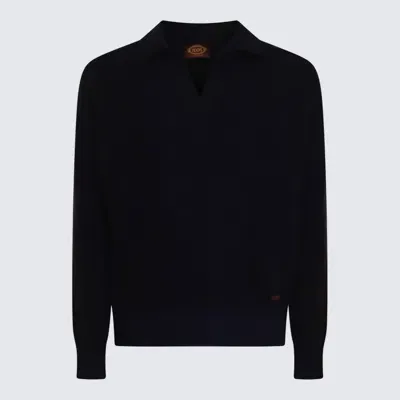 Tod's Navy Blue Wool Knitwear