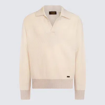 Tod's White Wool Knitwear In Grey