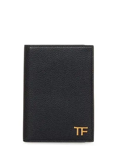 Tom Ford Bifold Logo Card Holder In Black