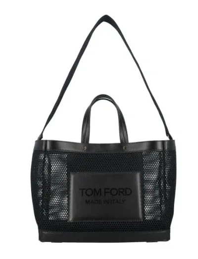 Tom Ford Semi-sheer Tote Bag In Black