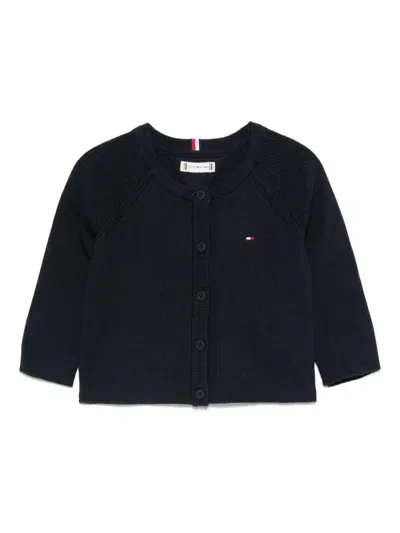 Tommy Hilfiger Junior Babies' Three-quarter Sleeves Cardigan In Blue