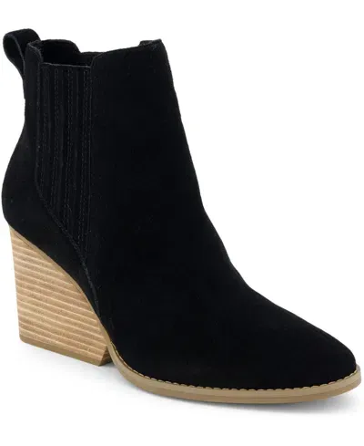 Toms Women's Noa Wedge Chelsea Booties In Black