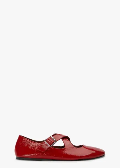 Tony Bianco Matilda Red Nappa Patent Flats