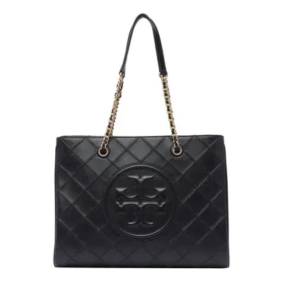 Tory Burch Fleming Soft Chain Tote Bag In Black