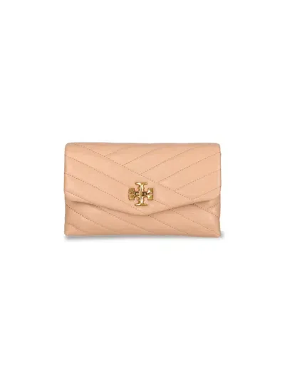 Tory Burch 'kira' Chain Wallet In Beige