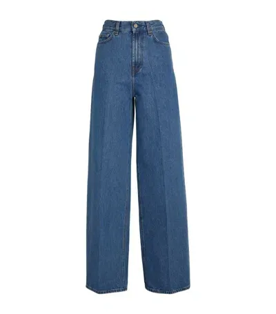 Totême Wide-leg Jeans In 167 Vibrant Blue