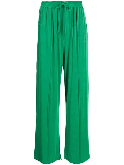 Tout A Coup Drawstring-waist Trousers In Green