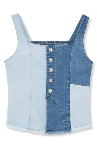 Truce Kids' Mixed Denim Snap Front Tank