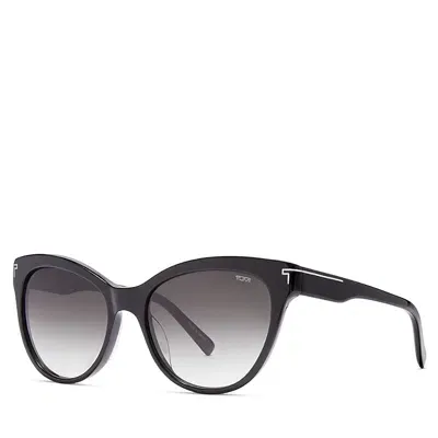 Tumi 001 Cat Eye Gradient Sunglasses, 54mm In Black/gray Gradient