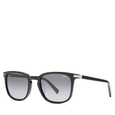 Tumi 005 Square Flex Hinge Sunglasses, 53mm In Black/gray Gradient