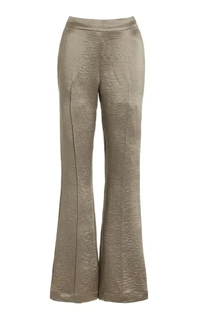 Usisi Sister Georgia Satin Trousers In Silver