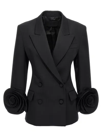 Valentino Garavani  Rose Blazer In Black