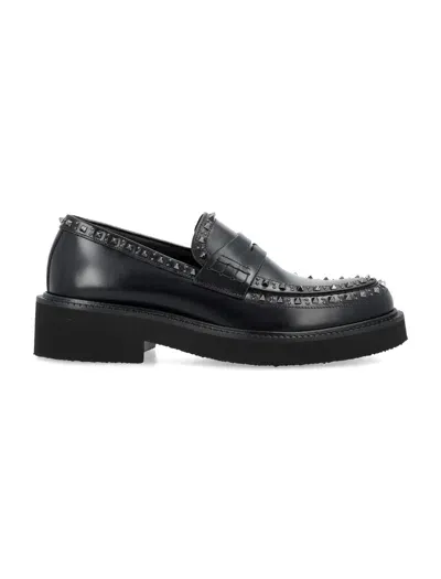 Valentino Garavani Loafer Gentleglam Studs In Black