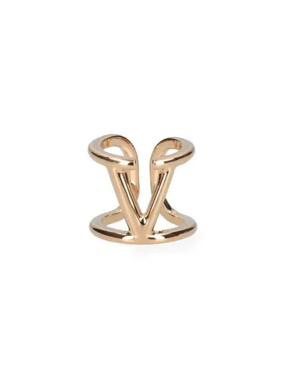 Valentino Garavani Valentino Vlogo Signature Cuff Ring In Gold