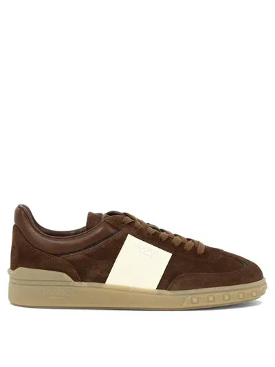 Valentino Garavani Sneaker With Logo In Brown