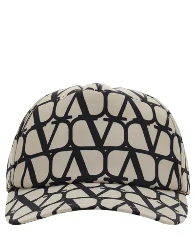 Valentino Garavani Toile Iconographe Hat In Beige