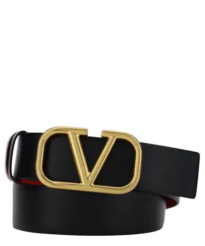 Valentino Garavani Vlogo Belt In Black