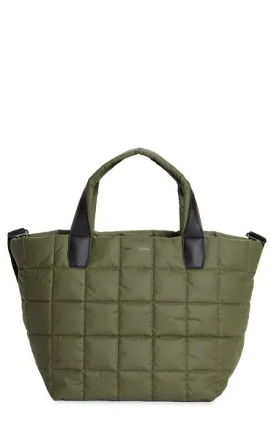 Veecollective Medium Porter Water Repellent Quilted Tote In Moss