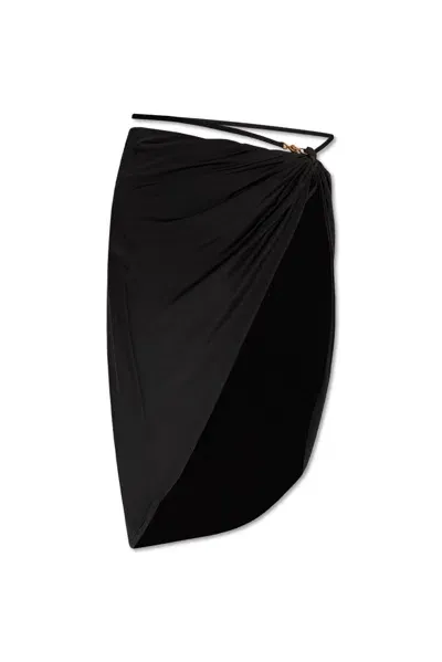 Versace Asymmetrical Hem Skirt In Black