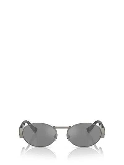 Versace Eyewear Round Frame Sunglasses In Grey