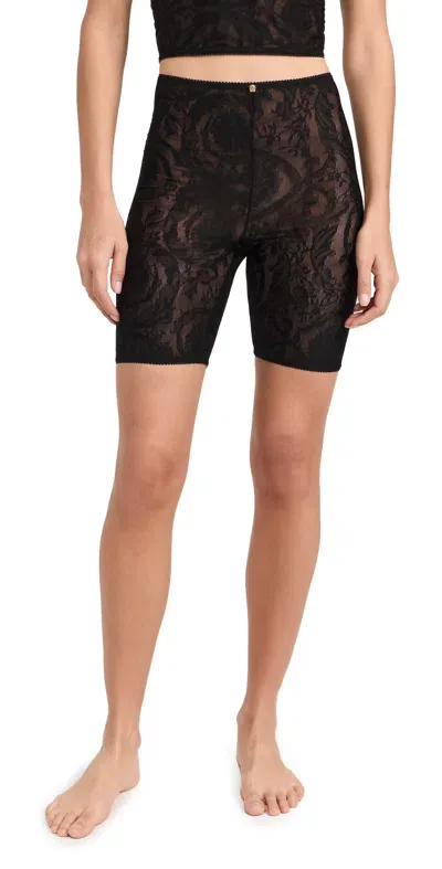 Versace Jacquard Baroque Tulle Shorts Black