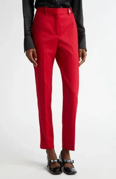 Versace Medusa Ankle Trousers In Red