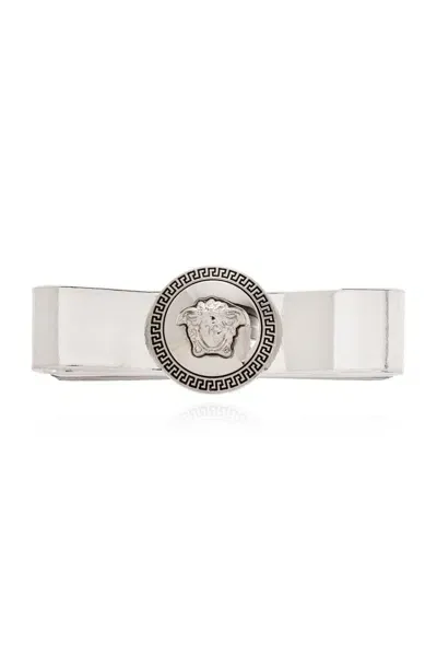 Versace Medusa Head-detailed Hair Clip In Silver