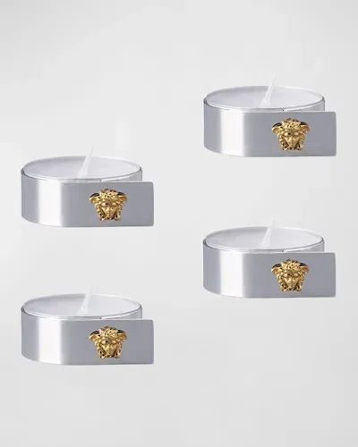 Versace Medusa Tea Lights, Set Of 4 In Gold