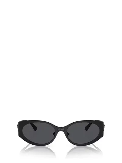 Versace Oval-frame Sunglasses In Black